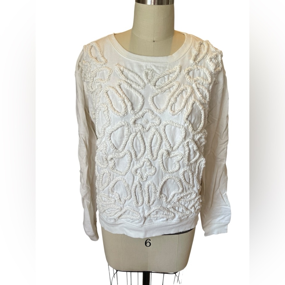 Rope Applique Beaded Sweatshirt - size XS